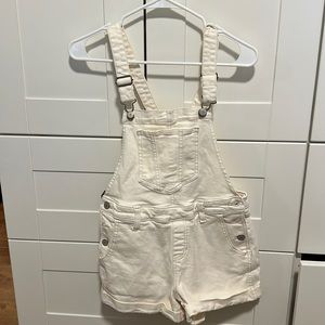 Old Navy Ivory color denim short overalls
